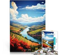 Rompecabezas para Adultos 1000 Piezas Pintura al óleo del Valle del Duero Juego desafiante Interacción Entre Padres e Hijos 52x38cm