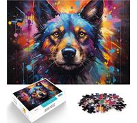Rompecabezas para adultos 1000 piezas Pinturas de perros salvajes Juego de desafío único y difícil 19.7" x 29.5" Adecuado para adolescentes de 14 años y mayores