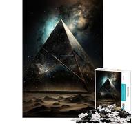 Rompecabezas para Adultos 1000 Piezas Pirámide Espacial Juego Imposible Juego Educativo desafío Juguete Regalo de cumpleaños Mejora de la Memoria (tamaño 38x26cm)