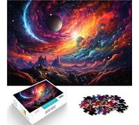 Rompecabezas para adultos 1000 piezas Planeta neón colorido Difícil y desafío 50x70cm Colección de artistas Bellas Artes para 14 Años y Más