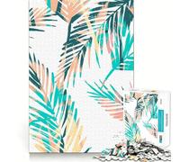 Rompecabezas para Adultos, 1000 Piezas, Plantas Tropicales, Palmeras, Juego de Ajuste, Rompecabezas, Regalo para ejercitar la Mente, Momento de diversión, Arte (38x52cm)