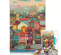 Rompecabezas para Adultos 1000 Piezas Porto Juegos educativos Actividades Familiares Regalo de cumpleaños Regalos de Viaje 38x52cm