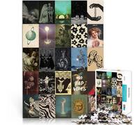 Rompecabezas para Adultos 1000 Piezas Póster de Mosaico de Arte Retro Acertijo para con Piezas de Formas aleatorias Que se entrelazan Completamente 38x26cm