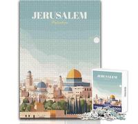Rompecabezas para Adultos, 1000 Piezas, póster de Viaje de Jerusalén, Palestina, Juego Educativo Familiar, decoración, Obra de Arte, Regalo, tamaño 38x26cm