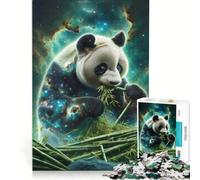 Rompecabezas para Adultos, 1000 Piezas, póster metálico de Panda Galáctico, Juego de ingenio, difícil, Toda la Familia 38x52cm