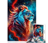 Rompecabezas para Adultos 1000 Piezas Primer Plano de un león místico Juegos educativos Adecuado para Parejas Juguete Decorativo para Pared Ayuda a ejercitar el Cerebro (38x26cm)