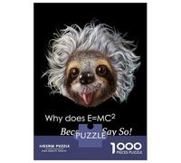 Rompecabezas para Adultos 1000 Piezas Professor Sloth Rompecabezas Juegos Divertidos Vacaciones En Casa Matar El Tiempo Oferta como Regalos para Toda La Familia 52x38cm/1000pcs