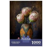 Rompecabezas para Adultos 1000 Piezas Protea Bouquet in A Jar Rompecabezas Juguete Decoración De Pared Vacaciones En Casa Matar El Tiempo Juego Desafiante Regalos 70x50cm/1000pcs