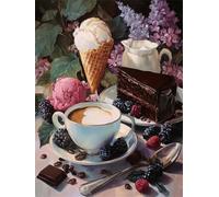 Rompecabezas para Adultos 1000 Piezas, Puzzle 1000 Piezas Adultos Helado, 75x50cm Puzzles Desafiante Postres con Letras en la Parte Posterior sin Polvo, Relax Regalo para Mujeres y Hombres