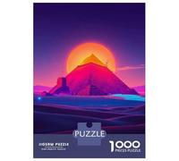 Rompecabezas para Adultos 1000 Piezas Pyramid Sunset Rompecabezas para Adultos Juegos Relajantes Regalos para Mujeres Juegos Desafiantes Regalos 38x26cm/1000pcs