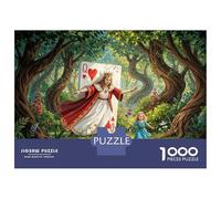 Rompecabezas para Adultos 1000 Piezas Queen of Hearts in Wonderland Rompecabezas para Adultos Juguete Decoración De Pared Análisis Y Lógica Juego Desafiante Regalos 52x38cm/1000pcs