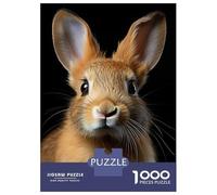 Rompecabezas para Adultos 1000 Piezas Rabbit Animal Portrait Rompecabezas Juegos Divertidos Vacaciones En Casa Matar El Tiempo Oferta como Regalos para Toda La Familia 38x26cm/1000pcs