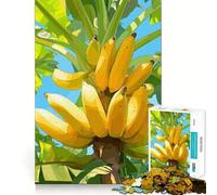 Rompecabezas para Adultos,1000 Piezas,racimo de plátanos en un árbol,Arte Digital,diseño Limpio,decoración,Juego Divertido para Pensar,Tiempo de Juego Acogedor,Regalo de cumpleaños para Aficionados