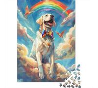 Rompecabezas para Adultos 1000 Piezas Rainbow Dog Art Print-1 Rompecabezas Juegos para Relajarse Vacaciones En Casa Matar El Tiempo Actividades Divertidas En Casa 70x50cm/1000pcs
