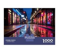 Rompecabezas para Adultos, 1000 Piezas Rainy Night in The City Rompecabezas para Adolescentes, Juguete, Decoración De Pared, Regalos para Amigos Y Familiares 70x50cm/1000pcs