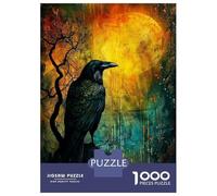 Rompecabezas para Adultos 1000 Piezas Ravens Midnight Watch Rompecabezas para Adultos Juegos Divertidos Corte De Precisión Cumpleaños 70x50cm/1000pcs