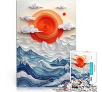 Rompecabezas para Adultos 1000 Piezas Recorte de Papel de la Sinfonía del Atardecer Juego Intelectual de Juguete Regalo Divertido 52x38cm