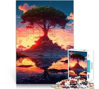 Rompecabezas para Adultos 1000 Piezas Reflexiones al Amanecer Juguete de desafío de Juego Educativo decoración de Pared 38x26cm