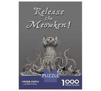 Rompecabezas para Adultos 1000 Piezas Release The Meowken Rompecabezas Juegos Relajantes Corte De Precisión Cumpleaños Y Navidad 38x26cm/1000pcs
