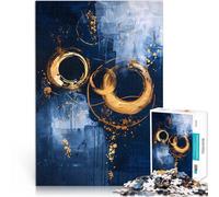 Rompecabezas para Adultos 1000 Piezas Remolinos de Oro Atrevido Juguetes de Juego para Regalo Familiar Grandes Regalos y Juguetes 38x26cm