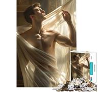 Rompecabezas para Adultos 1000 Piezas Renaissance Adonis︰ Juego desafiante de Luces y Sombras Juguetes Juegos relajantes Actividades Familiares Regalo para cumpleaños (Tamaño 38x26cm)
