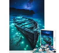 Rompecabezas para Adultos 1000 Piezas: restos de Fantasmas bioluminiscentes bajo Las Estrellas Juguete Educativo Regalo para Mujeres y Hombres Juegos relajantes Que ayudan a ejercitar el Cerebro