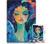 Rompecabezas para Adultos 1000 Piezas, Retrato Abstracto con Textura de Mosaico, Juguetes educativos, decoración de Pared, Regalos de Amigo Secreto, tamaño 38x26cm