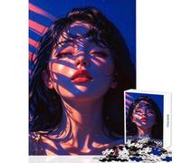 Rompecabezas para Adultos 1000 Piezas Retrato de ensueño Iluminado por el Sol Juguetes antiestrés Gran Regalo para Juegos educativos Lista de Deseos con Papá Noel tamaño 38x26cm