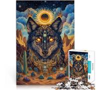 Rompecabezas para Adultos 1000 Piezas Rey Lobo Santo Alivia el estrés Vacaciones en casa Matar el Tiempo Regalo de cumpleaños 38x26cm
