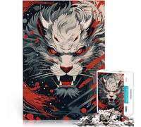 Rompecabezas para Adultos 1000 Piezas Rey Tigre de Fantasía Desafío difícil para aliviar el estrés Regalo de Obra de Arte 75x50cm
