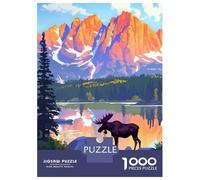 Rompecabezas para Adultos 1000 Piezas Rocky Mountain Rompecabezas para Adultos Juegos Familiares Carrera De Velocidad Manual Cumpleaños 38x26cm/1000pcs