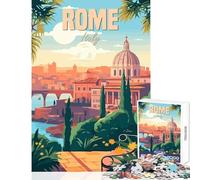 Rompecabezas para Adultos 1000 Piezas Roma Italia Juguete Educativo Regalo de cumpleaños Juegos Divertidos fomenta el Amor Entre Parejas tamaño 38x26cm