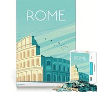 Rompecabezas para Adultos 1000 Piezas Roma Premium Edge Art Juguete de Habilidades cognitivas Juego Casual Juego de cumpleaños Divertido (38x52cm)