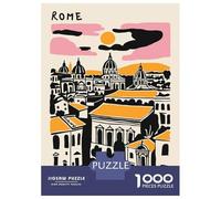 Rompecabezas para Adultos 1000 Piezas Rome Cityscape with Domes and Sun Rompecabezas para Adultos Juegos Familiares Carrera De Velocidad Manual Cumpleaños 70x50cm/1000pcs