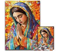 Rompecabezas para Adultos, 1000 Piezas, Rompecabezas de Nuestra Señora de Guadalupe Rezando, para aliviar el estrés, para Pasar el rato en casa, una Obra de Arte para niños de 14 años, 26x38cm