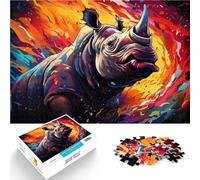 Rompecabezas para adultos 1000 piezas Rompecabezas Rhino Brain Teaser para 26x38cm Ayuda al cerebro a ejercitar juguetes adictivos para cultivar la paciencia