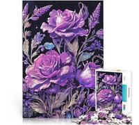 Rompecabezas para Adultos 1000 Piezas Rosa púrpura Alivia el estrés Vacaciones en casa Matar el Tiempo Regalo de Obra de Arte 52x38cm