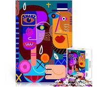 Rompecabezas para Adultos 1000 Piezas Rostro cubista Abstracto Entrena tu Cerebro y Tus Manos Trato como Regalo para Toda la Familia 38x26cm