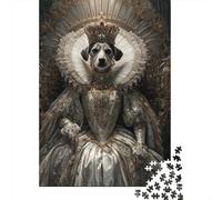 Rompecabezas para Adultos 1000 Piezas Royal Dog Portrait Rompecabezas para Adolescentes Juego De Ingenio Mejora La Memoria Actividades Divertidas En Casa 38x26cm/1000pcs