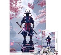 Rompecabezas para Adultos 1000 Piezas Samurai en Primavera florecen decoración del hogar Juguetes Gran Regalo Juego Familiar Mejora el Amor Entre Parejas tamaño 38x52cm