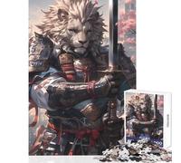 Rompecabezas para Adultos 1000 Piezas Samurai León Guerrero Decoración del hogar Juguetes Gran Regalo Juego Familiar Mejorar el Amor Entre Parejas Tamaño 50x75cm