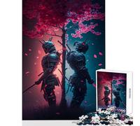 Rompecabezas para Adultos 1000 Piezas samuráis del Bien y del Mal Juguetes de decoración para el hogar Regalo para cumpleaños Juegos educativos Actividades Divertidas en casa tamaño 38x26cm