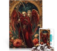 Rompecabezas para Adultos 1000 Piezas Santa Muerte con Búho Juegos educativos Decoración del hogar Decoración del hogar 38x26cm
