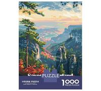 Rompecabezas para Adultos 1000 Piezas Saxon Switzerland National Park Rompecabezas para Adultos Juegos De Relajación Análisis Y Lógica Oferta como Regalos para Toda La Familia 38x26cm/1000pcs