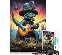 Rompecabezas para Adultos 1000 Piezas Serenatas de Dinosaurios biopunk Arte de Corte preciso Juego Creativo Juguete Tiempo de Juego Relajante Escena navideña Arte (38x52cm)