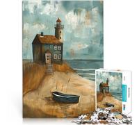 Rompecabezas para Adultos 1000 Piezas Serenidad Junto al mar Juguetes para aliviar el estrés Toda la Familia. 38x26cm