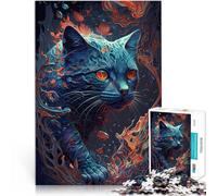 Rompecabezas para Adultos 1000 Piezas Serie Cat Fantasy Juguetes educativos de Aprendizaje Juegos Familiares Regalo Divertido 38x26cm