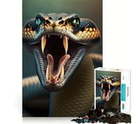 Rompecabezas para Adultos,1000 Piezas,Serpiente Negra,Corte Ajustado,Diversión,Juguete de Construcción,Tiempo de Ocio,Juego Artístico de Cumpleaños 38x26cm