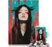 Rompecabezas para Adultos 1000 Piezas Silencio de Geisha Desafío difícil para aliviar el estrés Adecuado para decoración de Escritorio. 38x26cm