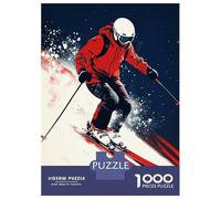 Rompecabezas para Adultos 1000 Piezas Skier in Action Rompecabezas para Adolescentes Juegos Familiares Difícil Difícil Cumpleaños Y Navidad 38x26cm/1000pcs
